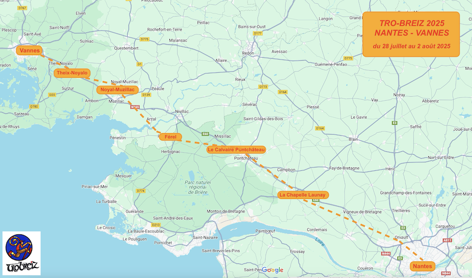 Carte itinéraire 2025 annotée Carte itinéraire 2025 annotée